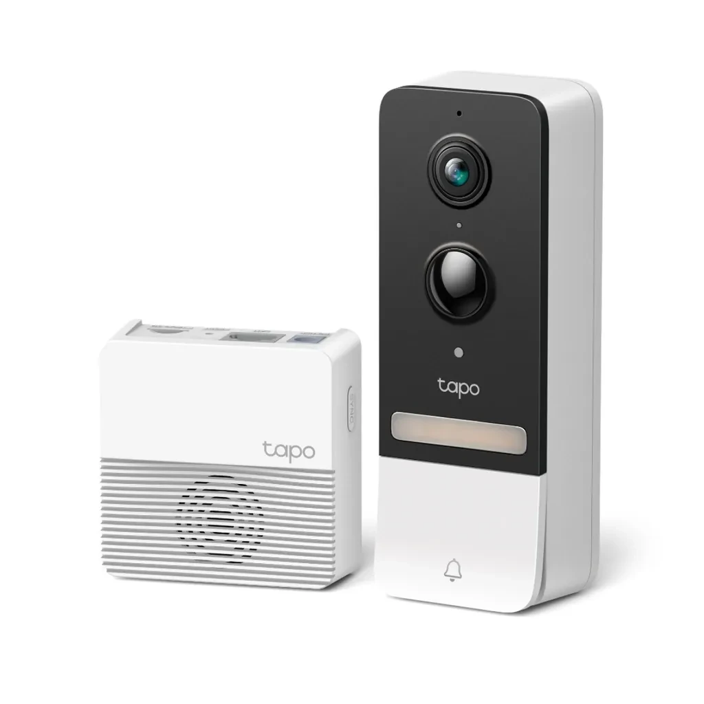 Tapo D230S1. Timbre Inteligente con Vídeo y Batería Tapo video en vivo de 5MP visión nocturna a color, detección inteligente de personas, audio bidireccional.